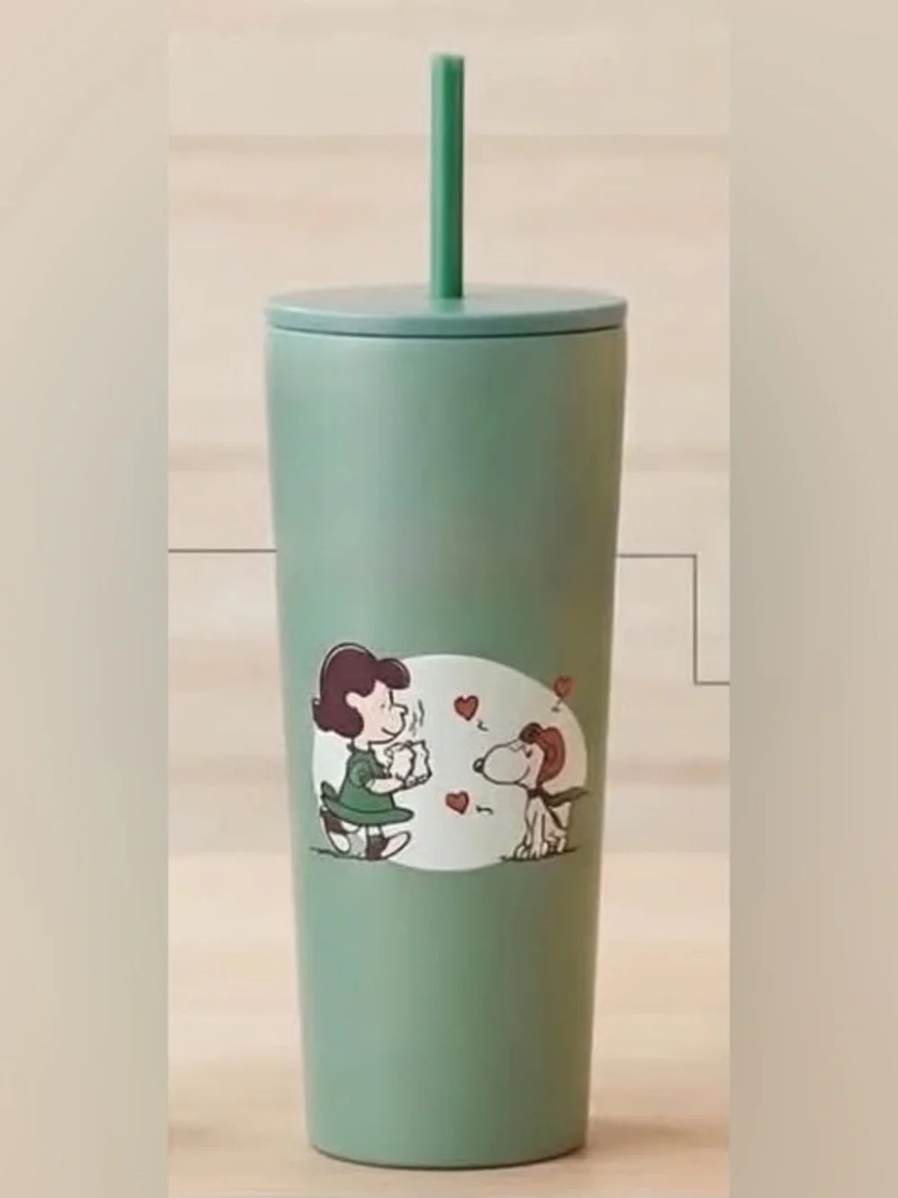 Authentic Starbucks Stainless Steel Cup Lucy and Snoopy